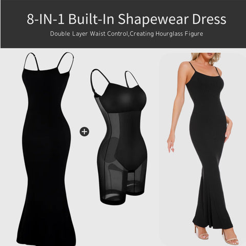 Tight Shaper Dress with Slim Tummy and Built-in 360° Firm and Slimming Butt Lifter