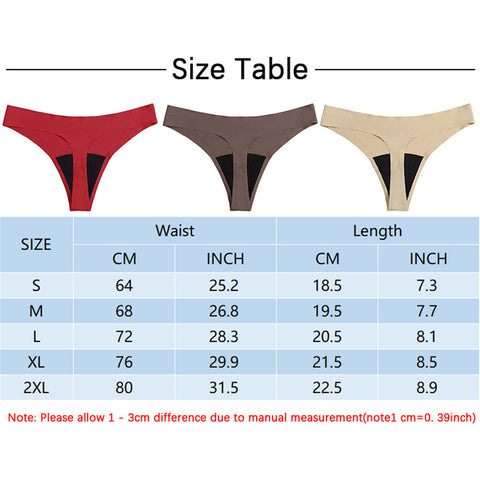 Seamless Menstrual Period Underwear Thongs