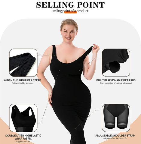 Tight waist shaper dress with 360° built-in slim breast lift