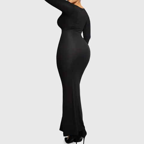 2 in 1 360° Built-in Curvy Slim Tummy Compression Slimming Long Sleeve Shaper Dress