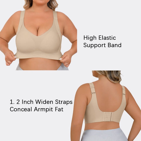 Woobilly®Enhanced w Support Adjustment Comfort Bra-Black+Grey+Nude