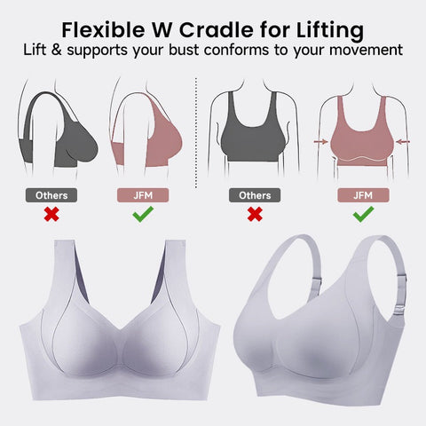 Woobilly®Enhanced w Support Adjustment Comfort Bra-Black+Grey+Nude