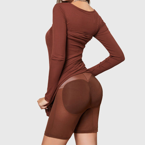 2 in 1 360° Built-in Curvy Slim Tummy Compression Slimming Long Sleeve Shaper Dress