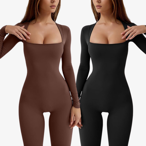 Long Sleeve Flared Jumpsuit