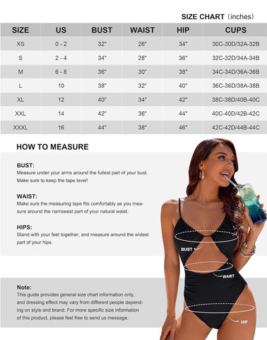 Woobilly® Women's One Piece Flattering Cheeky High Cut Out Cute Swimsuit