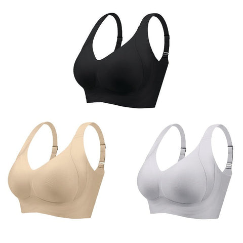 Woobilly®Enhanced w Support Adjustment Comfort Bra-Black+Grey+Nude