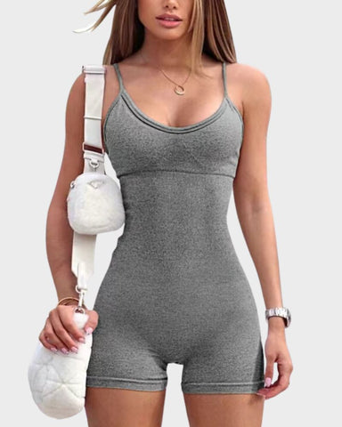 Yoga Rompers Sexy Spaghetti Strap Tummy Control Padded Sports Bra JumpSuits