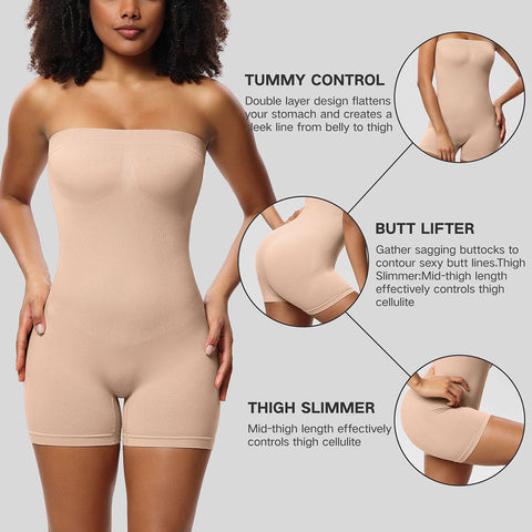 Woobilly® Detachable Strap Shapewear Bodysuit