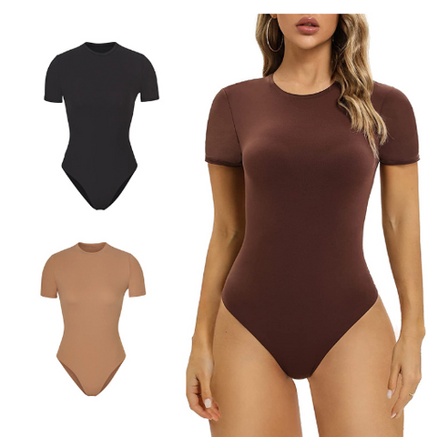 Short Sleeve Butter Sculpt Seamless Shapewear Bodysuit