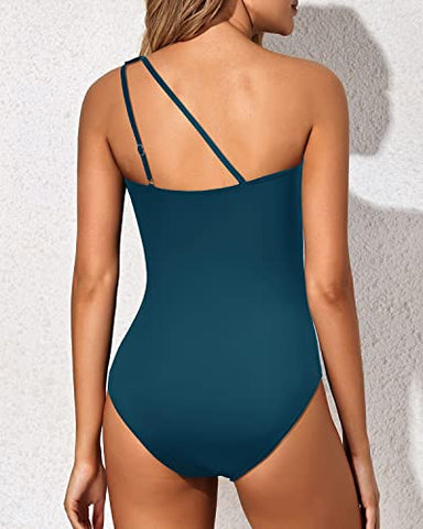 Woobilly® One Shoulder Tummy Control One Piece  Swimsuit