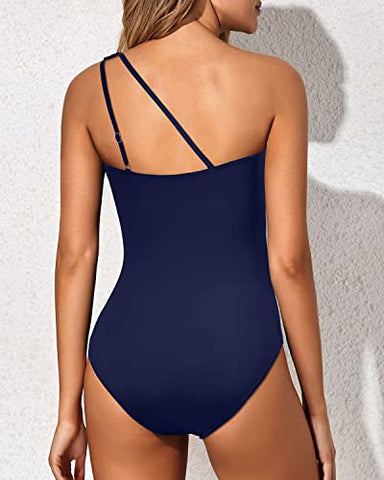 Woobilly® One Shoulder Tummy Control One Piece  Swimsuit