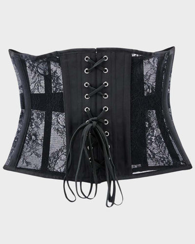 Double Heavy Spiral Steel Boned Underbust Waist Cincher Corset