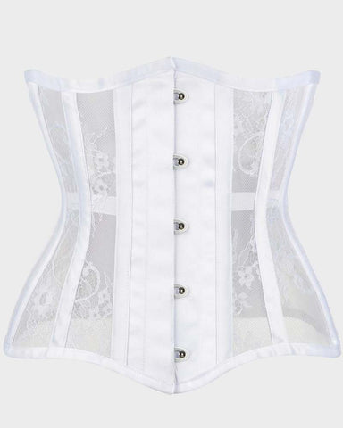 Double Heavy Spiral Steel Boned Underbust Waist Cincher Corset