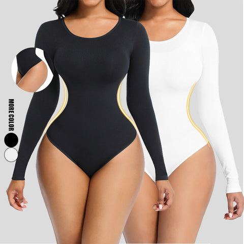 Women's long-sleeved body shape seamless one-piece shapewear