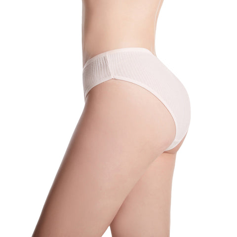 V-SHAPE PURE COTTON RIBBED TRIANGLE PANTIES