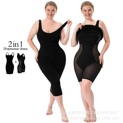 Tight waist shaper dress with 360° built-in slim breast lift