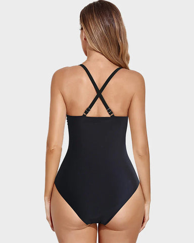 Woobilly-Women's Strappy Cutout One Piece Swimsuit - Woobilly