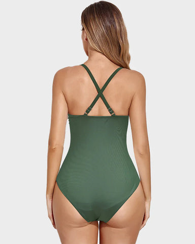 Woobilly-Women's Strappy Cutout One Piece Swimsuit - Woobilly