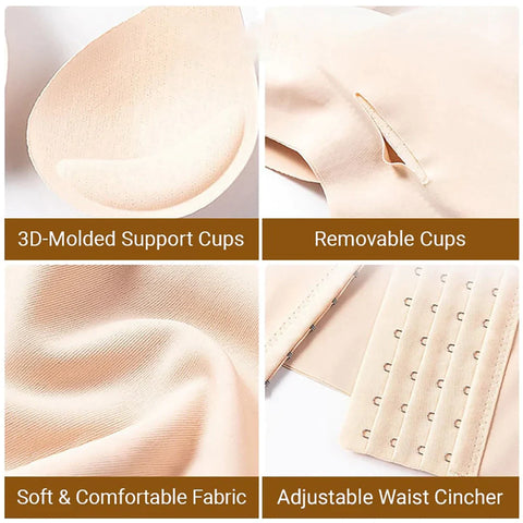 3-in-1 Waist Buttoned Bra Shapewear